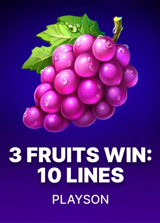 3 Fruits Win: 10 Lines
